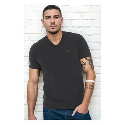 T8568 DEWBERRY V-NECK MEN'S T-SHIRT-ANTHRACITE-2