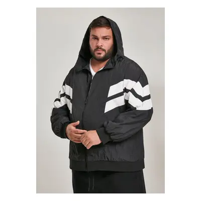 Crinkle Panel Track Jacket blk/wht