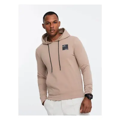 Ombre Men's logo kangaroo hoodie - brown