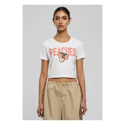 Peaches Cropped Tee bílé