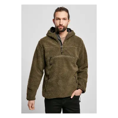 Teddyfleece Worker Pullover Jacket olivová