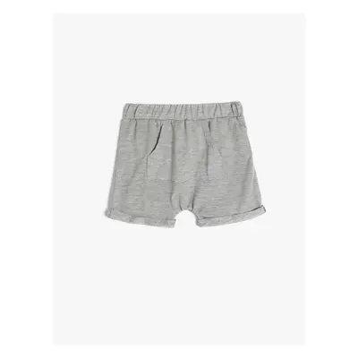 Koton Baby Kangaroo Pocket Shorts Elastic Waist