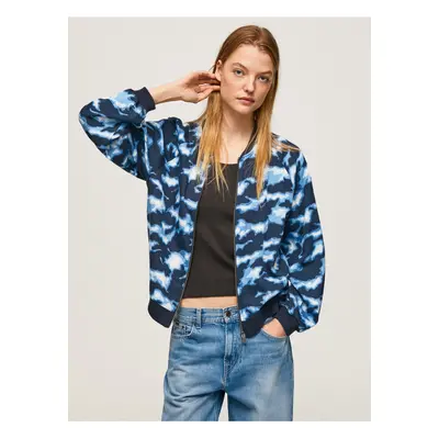 Modrý dámský vzorovaný bomber Pepe Jeans - Dámské