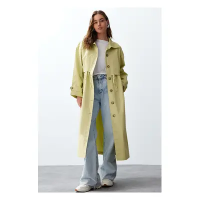 Trendyol Mint Oversize Wide Cut Long Trench Coat