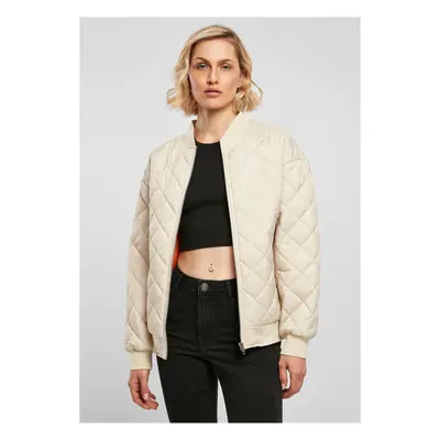 Dámská oversized Diamond Quilted Bomber Jacket softseagrass