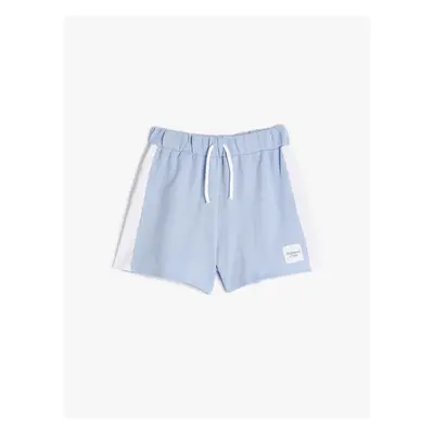 Koton Tie Waist Shorts Color Contrast Cotton