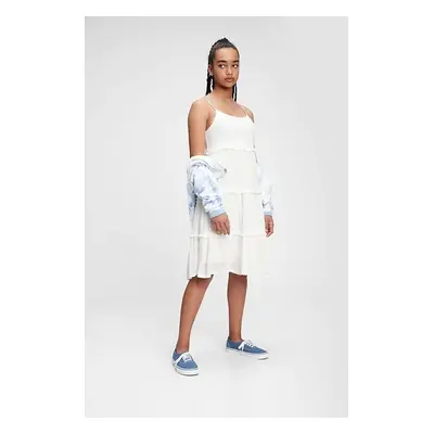 GAP Dětské šaty teen tiered midi dress - Holky