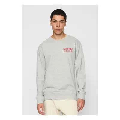 Pouze hotovost Crewneck šedá