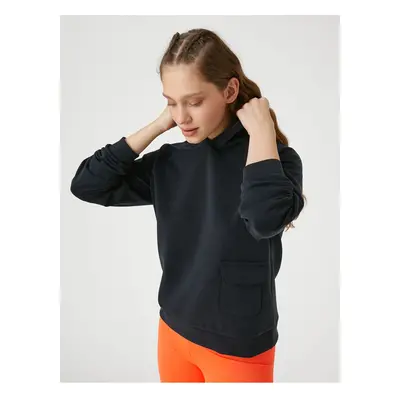 Koton Hooded Sweatshirt with Pocket Detail, Modal Blend