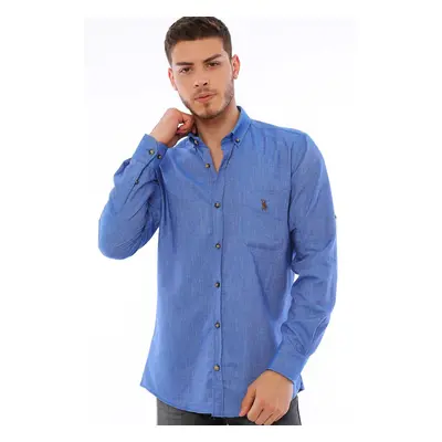 G723 DEWBERRY MEN'S SHIRT-BLUE