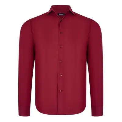 G726 DEWBERRY MEN'S SHIRT-BURGUNDY