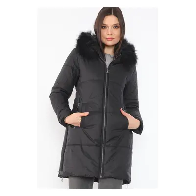 Z6668 DEWBERRY WOMEN'S COAT-BLACK