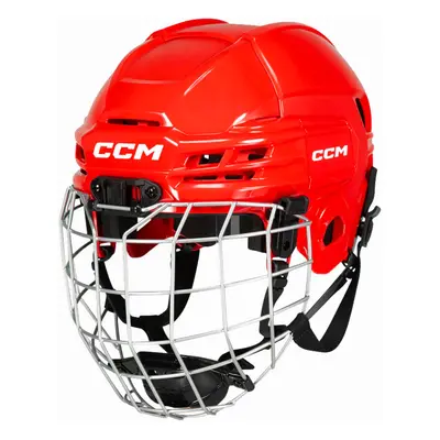 CCM Tacks red Hokejová helma Combo Žák (youth)