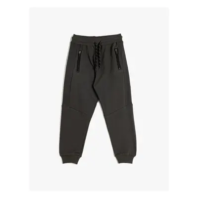 Koton Jogger Sweatpants Tied Waist Raised Cotton