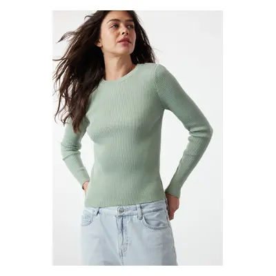 Trendyol Mint Basic Corduroy Knitwear Sweater