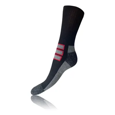 Bellinda OUTDOOR SOCKS - Socks for hiking and work shoes - black - dark red