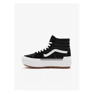 Černo-bílé dámské kotníkové tenisky VANS UA SK8-Hi Stacked - Dámské