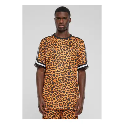 Pánské tričko Oversized Mesh AOP - leopard