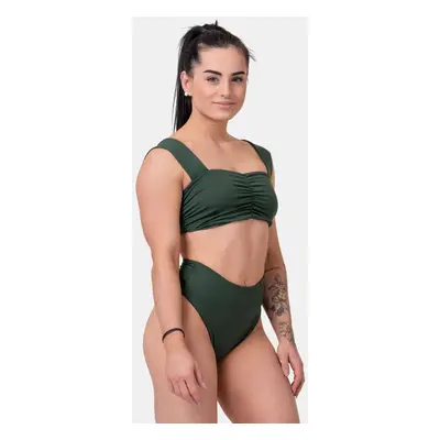 Dámské plavky Nebbia Miami retro bikini - top dark green