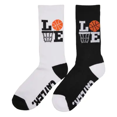 Love Ballin Socks 2-Pack černá/bílá