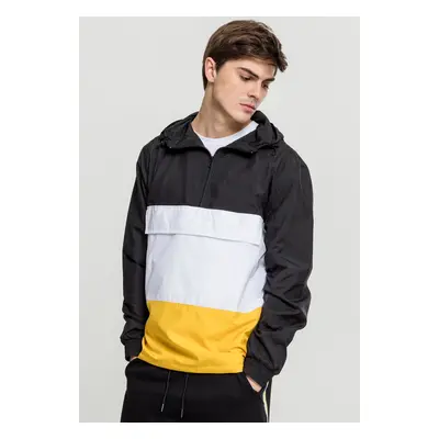 Bunda Color Block Pull Over Blk/chromeyellow/wht