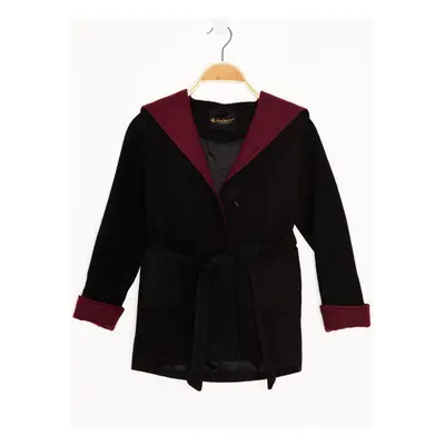 Z8002 DEWBERRY GIRLS' COAT-BLACK