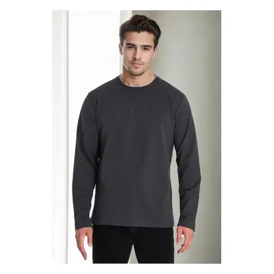 40222 Dewberry Double Crew Neck Mens Sweatshirt-ANTHRACITE