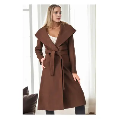 Z6679 DEWBERRY WOMEN'S COAT-COFFEE