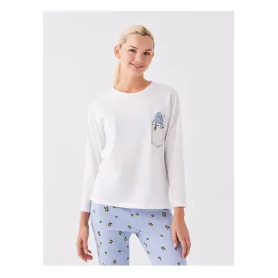 LC Waikiki Crew Neck Printed Long Sleeve Women's Pajama Set