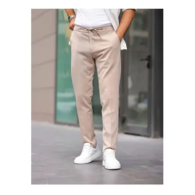 15728 Dewberry Slim Fit Jogger Mens Trousers-CREAM