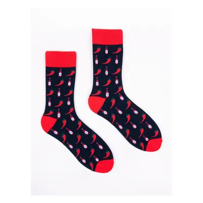 Yoclub Unisex's Cotton Socks Patterns Colors SKA-0054F-G800