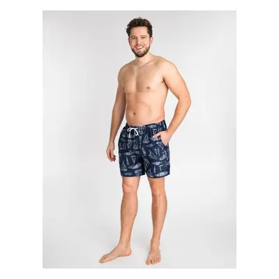 Yoclub Man's Swimsuits Men's Beach Shorts P1 Navy Blue