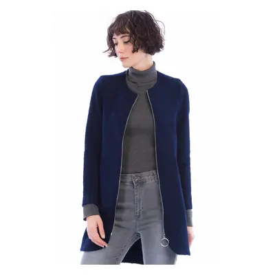 Z6603 DEWBERRY WOMEN'S COAT-NAVY BLUE