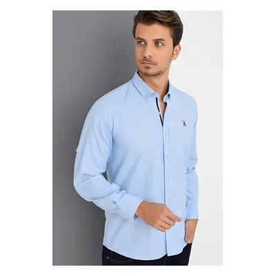 G674 DEWBERRY MEN'S SHIRT-LIGHT BLUE