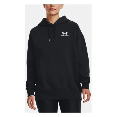 Under Armour Mikina Essential Flc OS Hoodie-BLK - Dámské