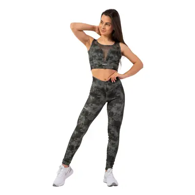 Dámské legíny Nebbia EKO leggings „Breathe“ mesh camo green