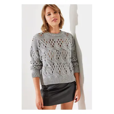 Bianco Lucci Women's Openwork Sweater