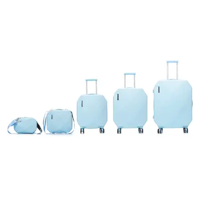 Semiline Unisex's 5-in-1 ABS Suitcases Set+Toiletry Bag T5824-0