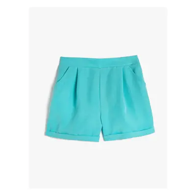 Koton Shorts Waist Elastic Modal Fabric Pocket Pleat Detailed