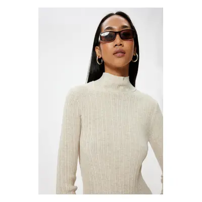 Koton Basic Knitwear Turtleneck Sweater Long Sleeve Textured