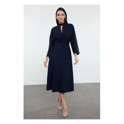 Trendyol Navy Blue Woven Elegant Evening Dress