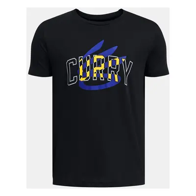 Under Armour Tričko Curry Logo Tee-BLK - Kluci