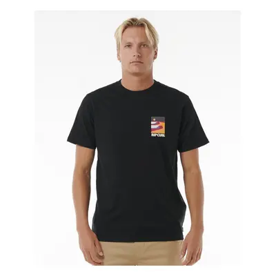 Tričko Rip Curl SURF REVIVAL LINED UP TEE Black