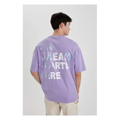 DEFACTO Comfort Fit Crew Neck Printed T-Shirt