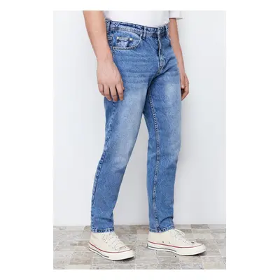 Trendyol modré volné boyfriend džíny denim kalhoty