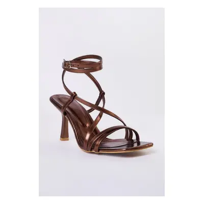 Trendyol Copper Ankle Strap Women's Heeled Sandals