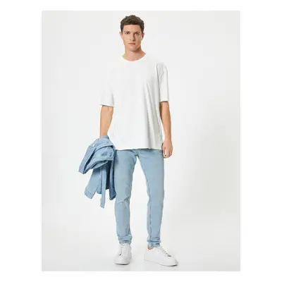 Koton Skinny Fit Buttoned Regular Waist Jeans