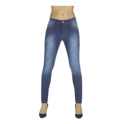 Bas Bleu Women's TIMEA denim trousers shaping the buttocks shaded