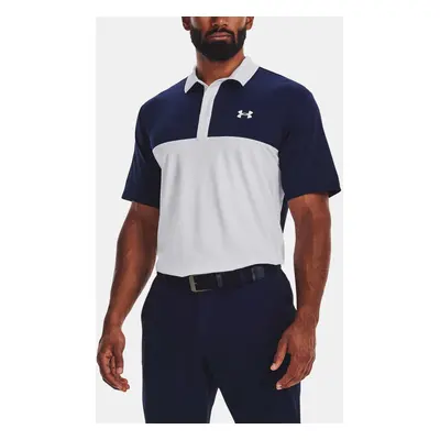 Under Armour Tričko UA Perf 3.0 Color Block Polo-WHT - Pánské