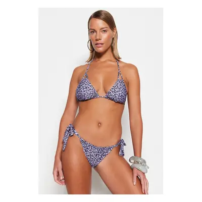 Trendyol Animal Print Tunnelled Regular Leg Bikini Bottoms